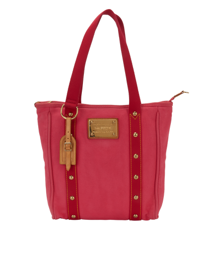 Antigua Cabas MM, &pound;290, Handbags, Pink, Canvas, Front view